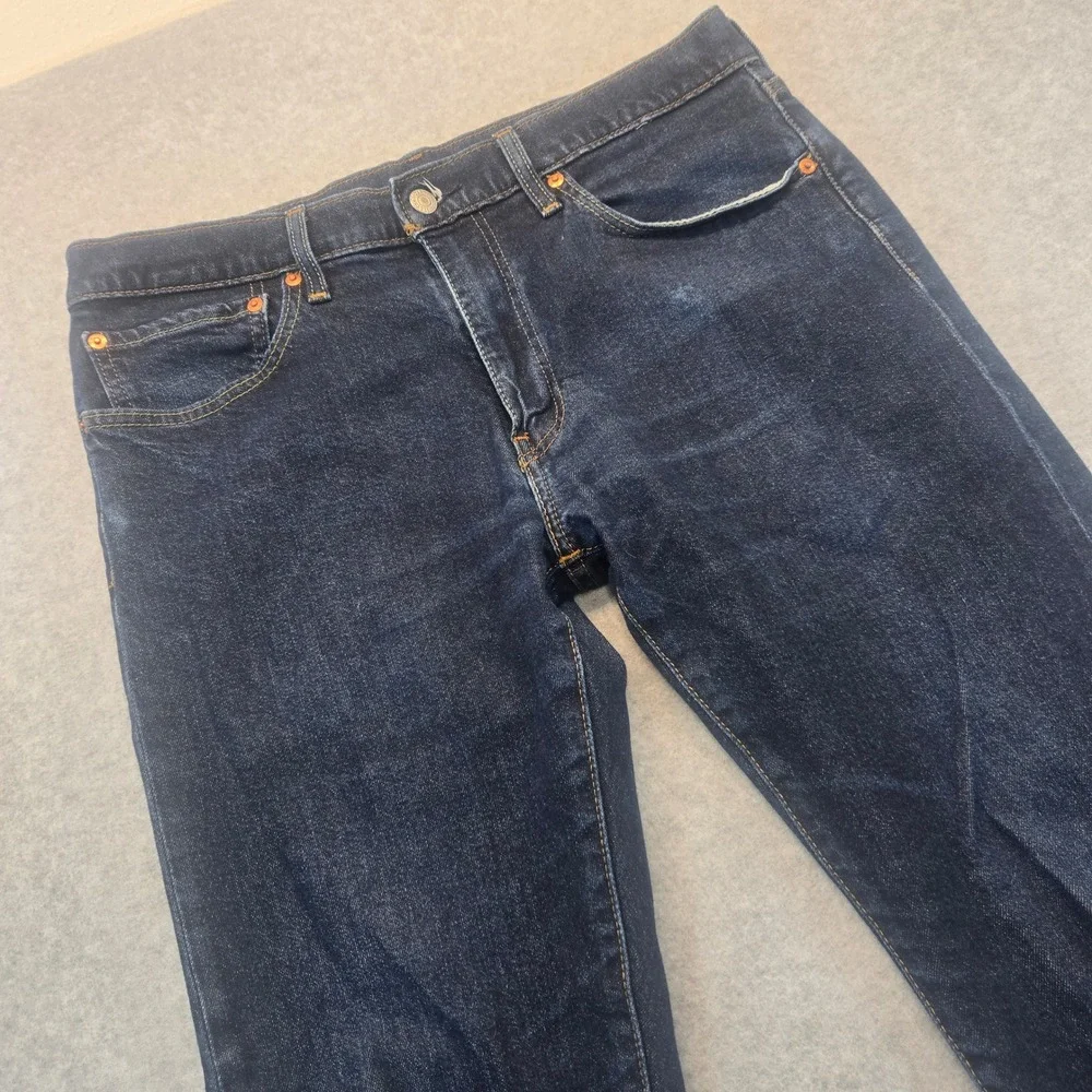 Levis 512 Slim Taper Jeans Mens 34x34 Dark Wash Indigo Denim Pants